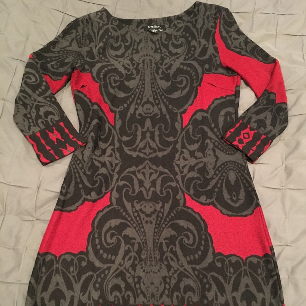 Papillon 3/4 Sleeve Sweater Dress